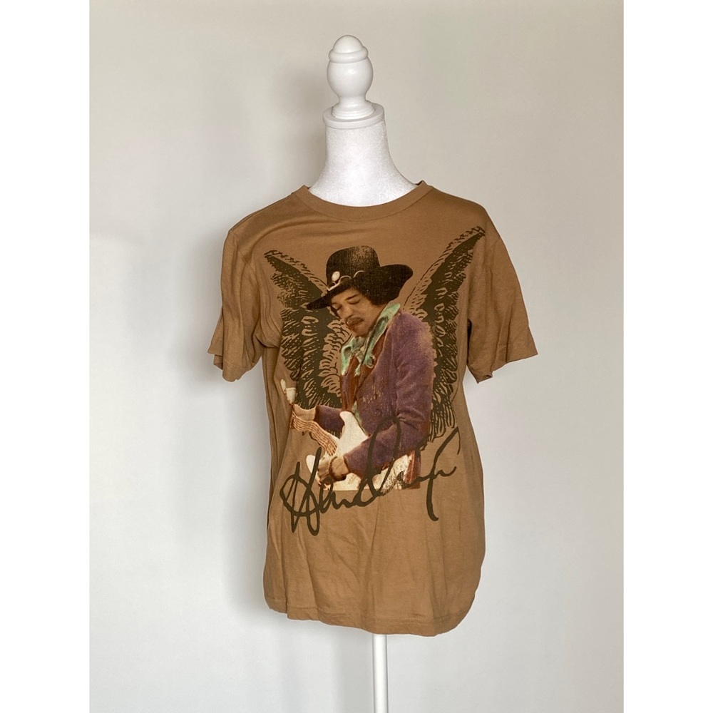 Jimi Hendrix tan graphic t-shirt size small